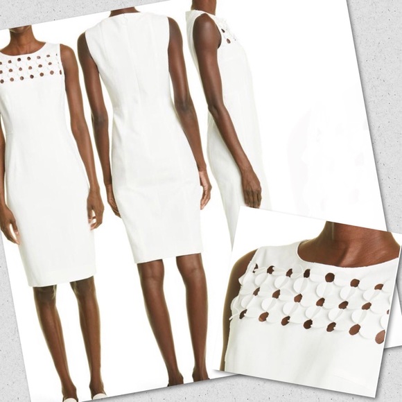 Akris Punto Dresses & Skirts - NWOT Akris punto Circle Cut Out Sleeveless Sheath Dress Size 4 Cream